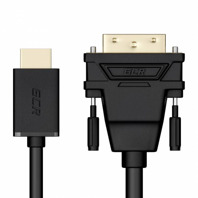 GCR Кабель 20.0m HDMI-DVI черный, OD8.0mm, 28 AWG, позолоченные контакты, 19M / 25M Dual Link, тройной экран Greenconnect HDMI (m) - DVI-D (m) черный 20м — для бизнеса и офиса GCR Кабель 20.0m HDMI-DVI черный, OD8.0mm, 28 AWG, позолоченные контакты, 19M / 25M Dual Link, тройной экран Greenconnect HDMI (m) - DVI-D (m) черный 20м — для бизнеса и офиса