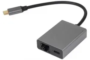 Адаптер TypeC--->RJ45+PD 100Вт, Allum Shell, VCOM <CU4591> VCOM CU4591
