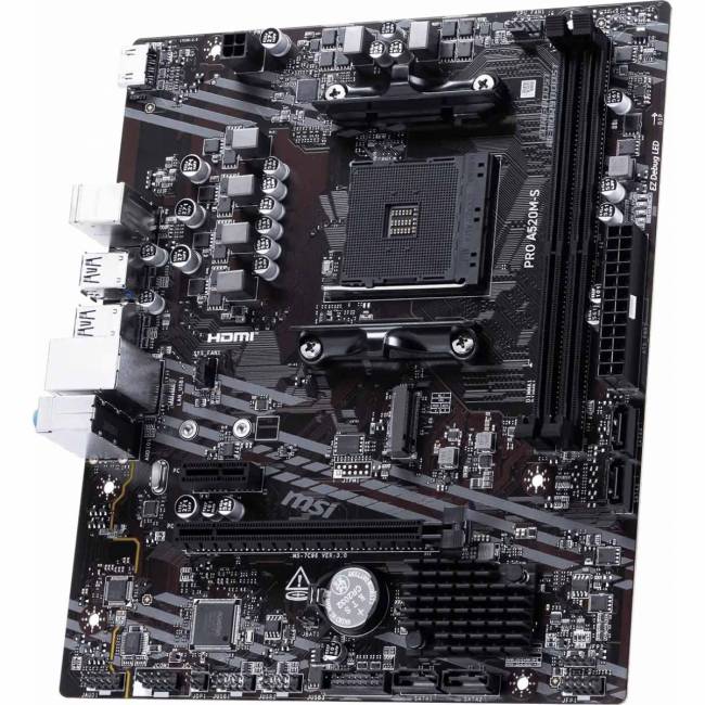 Материнская плата MSI PRO A520M-S — для бизнеса и офиса Материнская плата MSI PRO A520M-S — для бизнеса и офиса