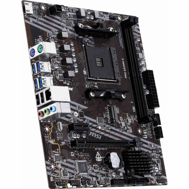 Материнская плата MSI PRO A520M-S — для бизнеса и офиса Материнская плата MSI PRO A520M-S — для бизнеса и офиса