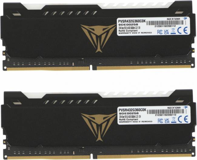 Память DDR4 2x16Gb 3600MHz Patriot PVSR432G360C0K — для бизнеса и офиса Память DDR4 2x16Gb 3600MHz Patriot PVSR432G360C0K — для бизнеса и офиса