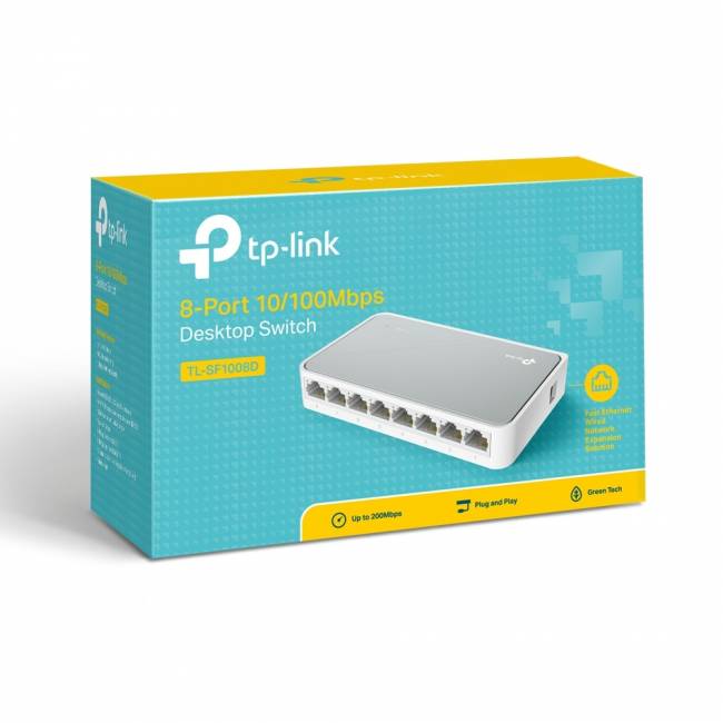 Коммутатор TP-Link TL-SF1008D — для бизнеса и офиса Коммутатор TP-Link TL-SF1008D — для бизнеса и офиса