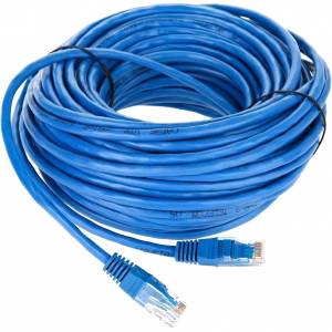 Патчкорд литой "Telecom" UTP кат.5е 20,0м синий VCOM NA102-L-20M