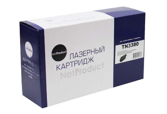 Тонер-картридж NetProduct (N-TN-3380) для Brother HL-5440D/5450DN/DCP-8150DN, 8K — для бизнеса и офиса Тонер-картридж NetProduct (N-TN-3380) для Brother HL-5440D/5450DN/DCP-8150DN, 8K — для бизнеса и офиса