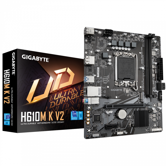 Материнская плата GIGABYTE H610M K V2 — для бизнеса и офиса