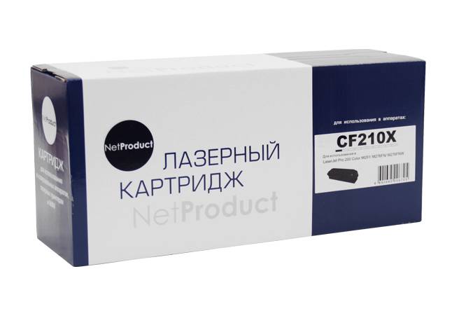 Картридж NetProduct (N-CF210X) для HP CLJ Pro 200 M251/MFPM276, №131X, Bk, 2,4K — для бизнеса и офиса Картридж NetProduct (N-CF210X) для HP CLJ Pro 200 M251/MFPM276, №131X, Bk, 2,4K — для бизнеса и офиса