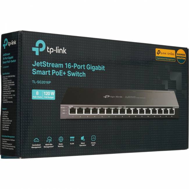 Коммутатор TP-Link SG2016P — для бизнеса и офиса Коммутатор TP-Link SG2016P — для бизнеса и офиса