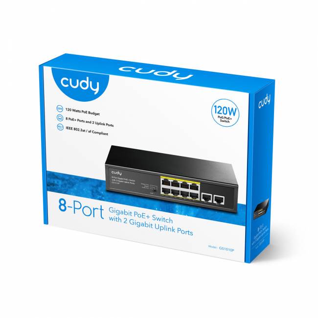 Коммутатор Cudy GS1010P — для бизнеса и офиса Коммутатор Cudy GS1010P — для бизнеса и офиса