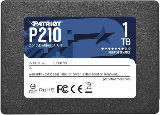 Накопитель SSD Patriot P210S1TB25 — для бизнеса и офиса Накопитель SSD Patriot P210S1TB25 — для бизнеса и офиса