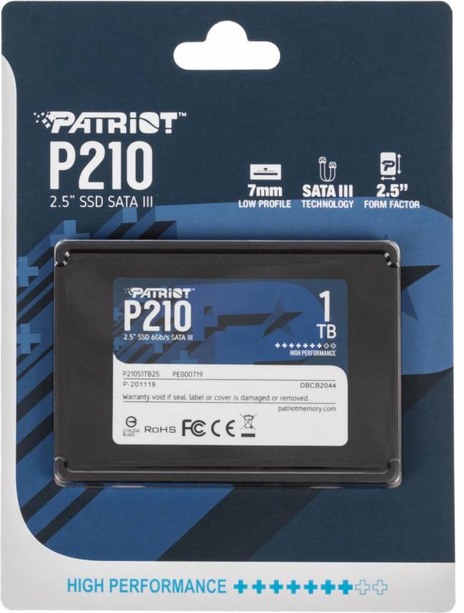 Накопитель SSD Patriot P210S1TB25 — для бизнеса и офиса Накопитель SSD Patriot P210S1TB25 — для бизнеса и офиса