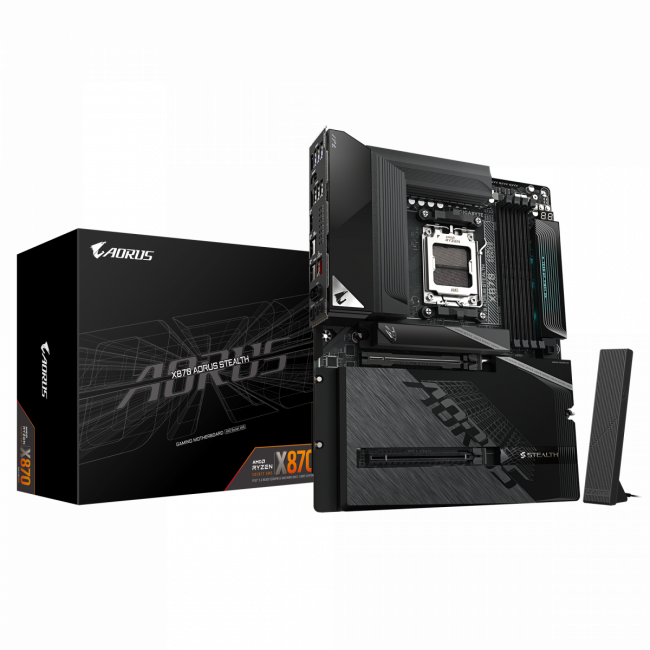 Материнская плата Gigabyte X870 A STEALTH — для бизнеса и офиса Материнская плата Gigabyte X870 A STEALTH — для бизнеса и офиса
