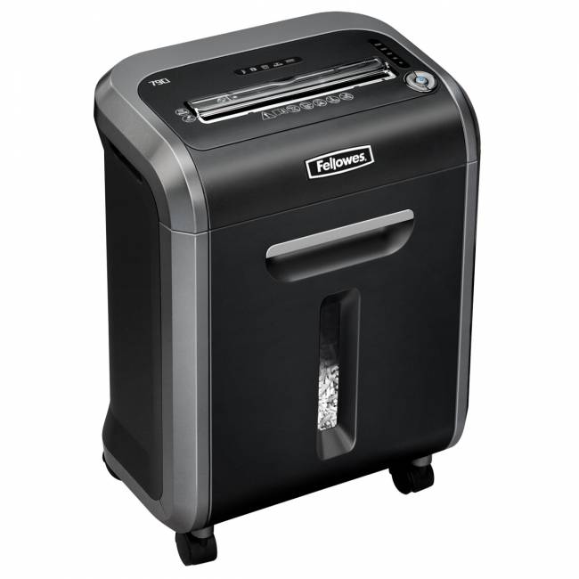 Шредер Fellowes® Powershred® 79Ci, DIN P-4, 4х38 мм, 16 лст., 23 лтр., 100% Jam Proof™, SafeSense™ Fellowes FS-46790 — для бизнеса и офиса