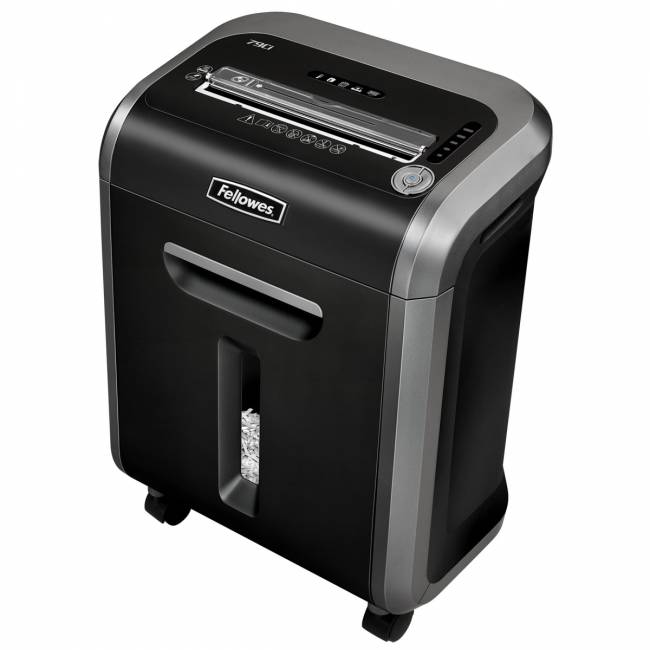 Шредер Fellowes® Powershred® 79Ci, DIN P-4, 4х38 мм, 16 лст., 23 лтр., 100% Jam Proof™, SafeSense™ Fellowes FS-46790 — для бизнеса и офиса