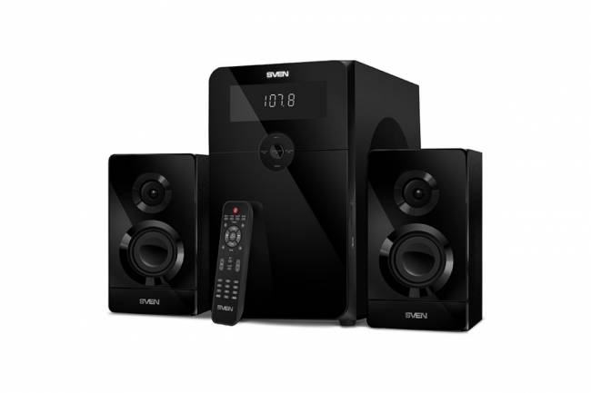 SVEN MS-2250, черный, акустическая система 2.1, мощность (RMS): 50Вт + 2х15Вт, SD/USB, FM-радио, LED-дисплей, пульт ДУ, Bluetooth SVEN MS-2250 — для бизнеса и офиса SVEN MS-2250, черный, акустическая система 2.1, мощность (RMS): 50Вт + 2х15Вт, SD/USB, FM-радио, LED-дисплей, пульт ДУ, Bluetooth SVEN MS-2250 — для бизнеса и офиса