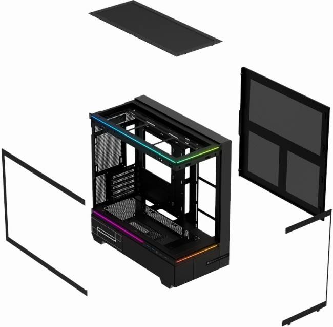 Корпус без блока питания Thermalright M10 Vision Black — для бизнеса и офиса Корпус без блока питания Thermalright M10 Vision Black — для бизнеса и офиса