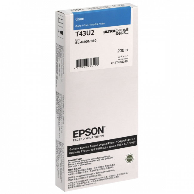 Картридж Epson T43U Cyan — для бизнеса и офиса Картридж Epson T43U Cyan — для бизнеса и офиса