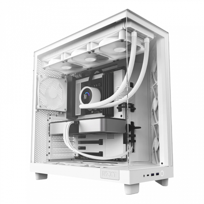Корпус без блока питания NZXT H6 Flow CC-H61FW-01 — для бизнеса и офиса Корпус без блока питания NZXT H6 Flow CC-H61FW-01 — для бизнеса и офиса