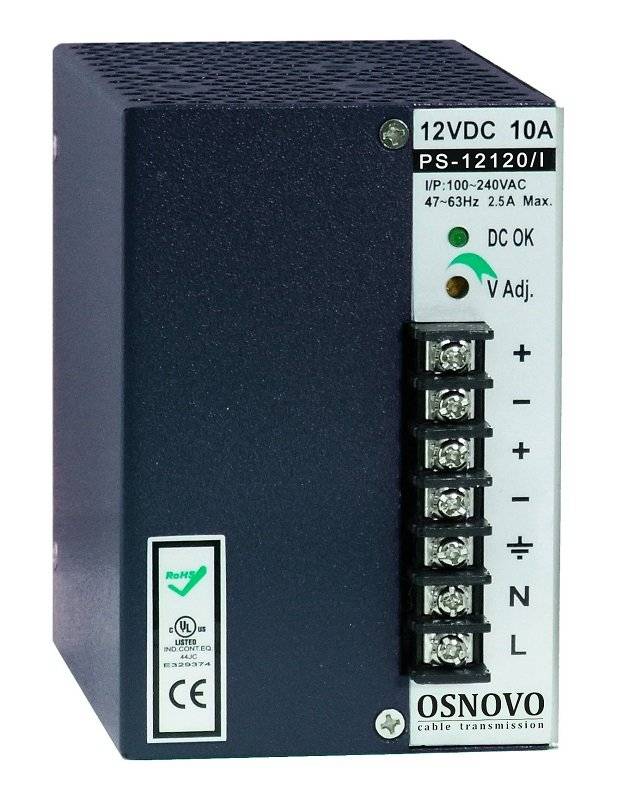 Блок питания OSNOVO PS-12120/I — для бизнеса и офиса Блок питания OSNOVO PS-12120/I — для бизнеса и офиса