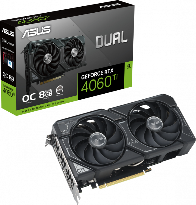 видеокарта ASUS DUAL-RTX4060TI-O8G — для бизнеса и офиса видеокарта ASUS DUAL-RTX4060TI-O8G — для бизнеса и офиса