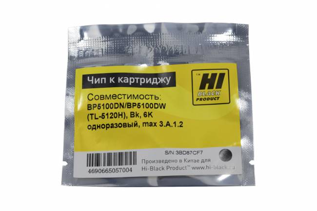 Чип Hi-Black к картриджу Pantum BP5100DN/BP5100DW (TL-5120H), Bk, 6K одноразовый — для бизнеса и офиса Чип Hi-Black к картриджу Pantum BP5100DN/BP5100DW (TL-5120H), Bk, 6K одноразовый — для бизнеса и офиса