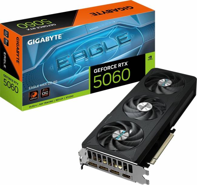Видеокарта Gigabyte GV-N5060EAGLEMAX OC-8GD 1.0 — для бизнеса и офиса Видеокарта Gigabyte GV-N5060EAGLEMAX OC-8GD 1.0 — для бизнеса и офиса
