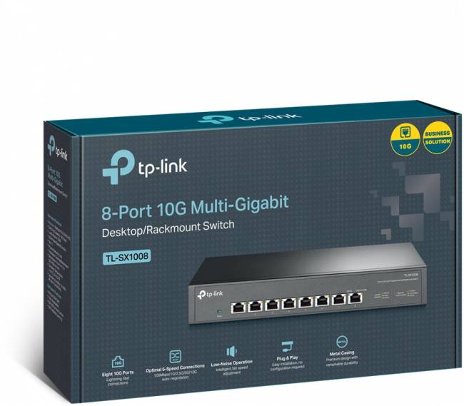 Коммутатор Коммутатор TP-Link TL-SX1008 — для бизнеса и офиса Коммутатор Коммутатор TP-Link TL-SX1008 — для бизнеса и офиса