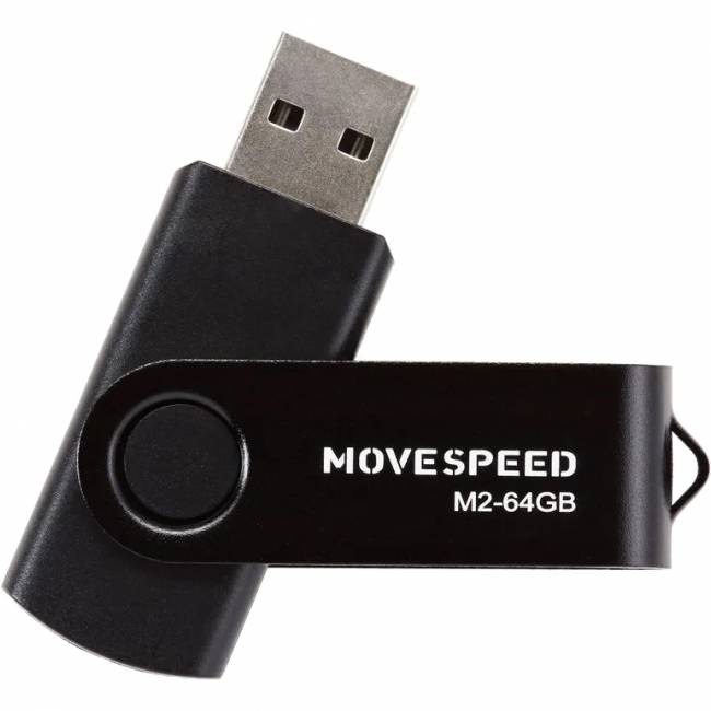 USB2.0 64GB Move Speed M2 черный Move Speed 64GB M2 (M2-64G) — для бизнеса и офиса
