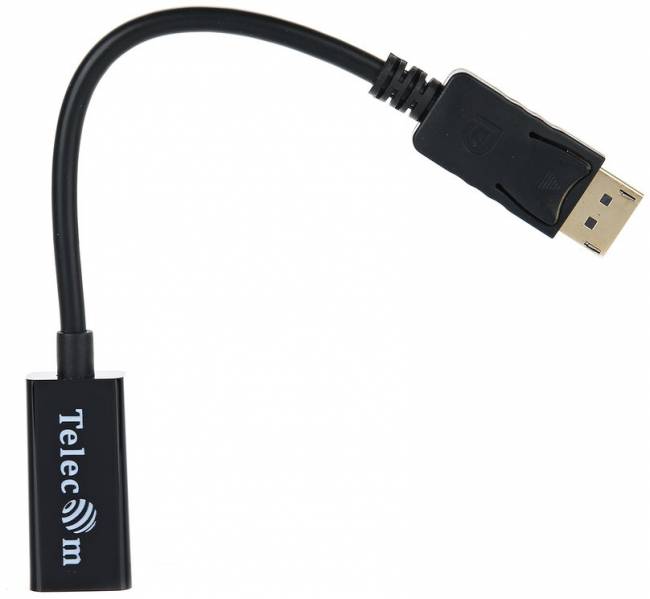 Кабель-переходник DP --> HDMI-F 0.2m , Telecom (TA553) Telecom DP --> HDMI-F 0.2м — для бизнеса и офиса Кабель-переходник DP --> HDMI-F 0.2m , Telecom (TA553) Telecom DP --> HDMI-F 0.2м — для бизнеса и офиса