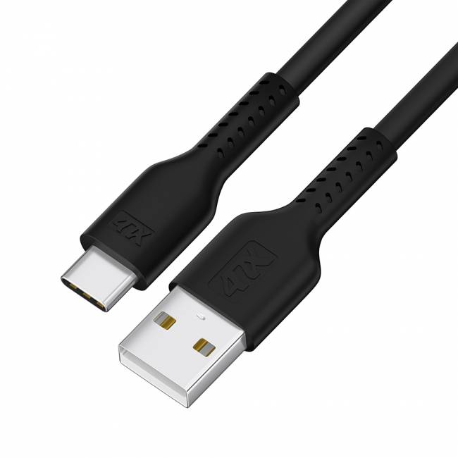 Кабель 1.0m TypeC, QC, черный, черный ПВХ 4PH-R90125 — для бизнеса и офиса