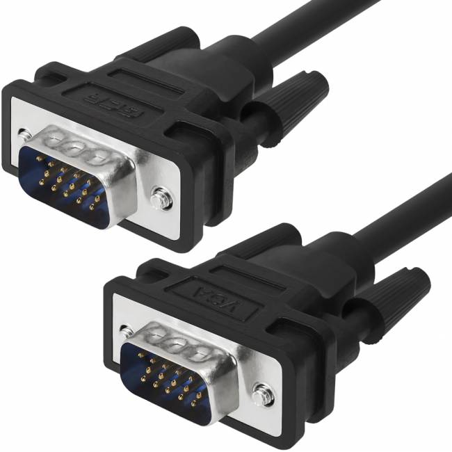 Кабель SVGA  серый  1.8м   dual link 15M / 15M  ферритовые кольца 15M / 15M Premium, 28/28 AWG, двойной экран Greenconnect VGA (m) - VGA (m) 1.8м — для бизнеса и офиса
