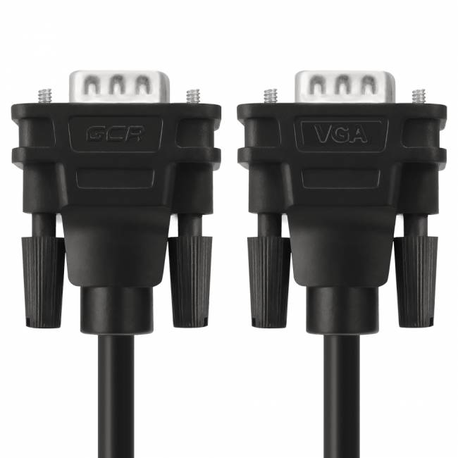 Кабель SVGA  серый  1.8м   dual link 15M / 15M  ферритовые кольца 15M / 15M Premium, 28/28 AWG, двойной экран Greenconnect VGA (m) - VGA (m) 1.8м — для бизнеса и офиса