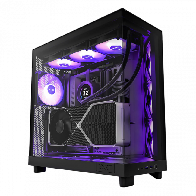 Корпус без блока питания NZXT H6 Flow RGB CC-H61FB-R1 — для бизнеса и офиса Корпус без блока питания NZXT H6 Flow RGB CC-H61FB-R1 — для бизнеса и офиса