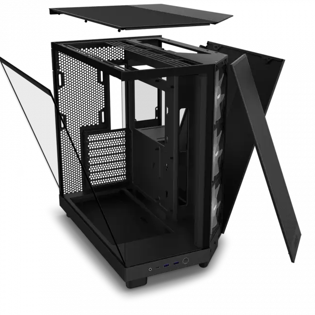 Корпус без блока питания NZXT H6 Flow RGB CC-H61FB-R1 — для бизнеса и офиса Корпус без блока питания NZXT H6 Flow RGB CC-H61FB-R1 — для бизнеса и офиса