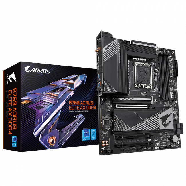 Материнская плата Gigabyte B760 AORUS ELITE AX DDR4 — для бизнеса и офиса