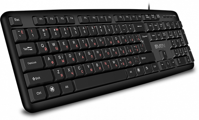 Клавиатура SVEN KB-S230 чёрная (104кл, каб. 2м) Sven KB-S230 — для бизнеса и офиса