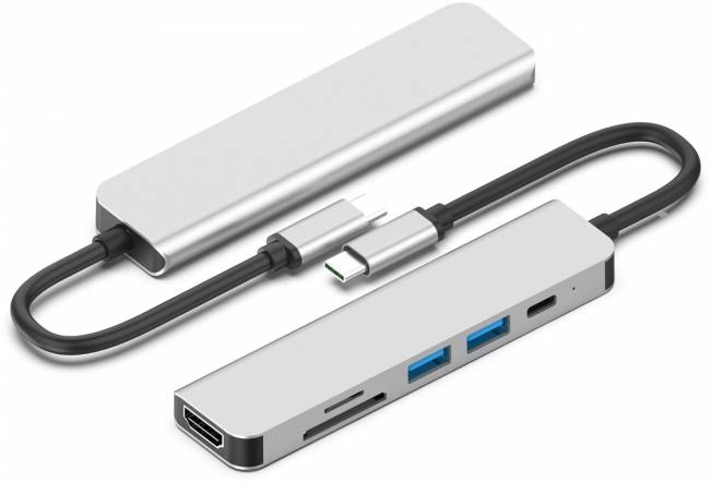 Адаптер Type-CM-->HDMI 4K*30Hz+2*USB3.0+TF+SD+PD AlumiShell, VCOM <CU4371> VCOM CU4371 — для бизнеса и офиса Адаптер Type-CM-->HDMI 4K*30Hz+2*USB3.0+TF+SD+PD AlumiShell, VCOM <CU4371> VCOM CU4371 — для бизнеса и офиса