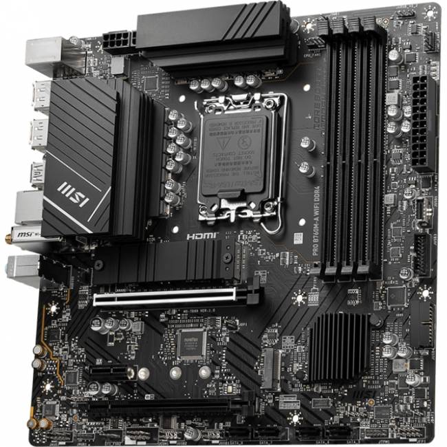Материнская плата MSI PRO B760M-A WIFI DDR4 — для бизнеса и офиса Материнская плата MSI PRO B760M-A WIFI DDR4 — для бизнеса и офиса
