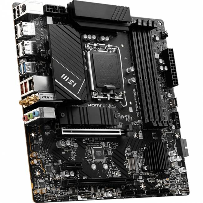 Материнская плата MSI PRO B760M-A WIFI DDR4 — для бизнеса и офиса Материнская плата MSI PRO B760M-A WIFI DDR4 — для бизнеса и офиса