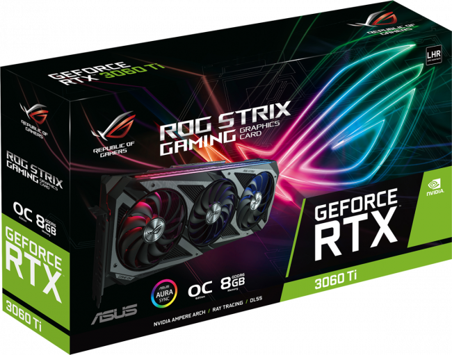 Видеокарта ASUS ROG-STRIX-RTX3060TI-O8G-V2-GAMING — для бизнеса и офиса Видеокарта ASUS ROG-STRIX-RTX3060TI-O8G-V2-GAMING — для бизнеса и офиса