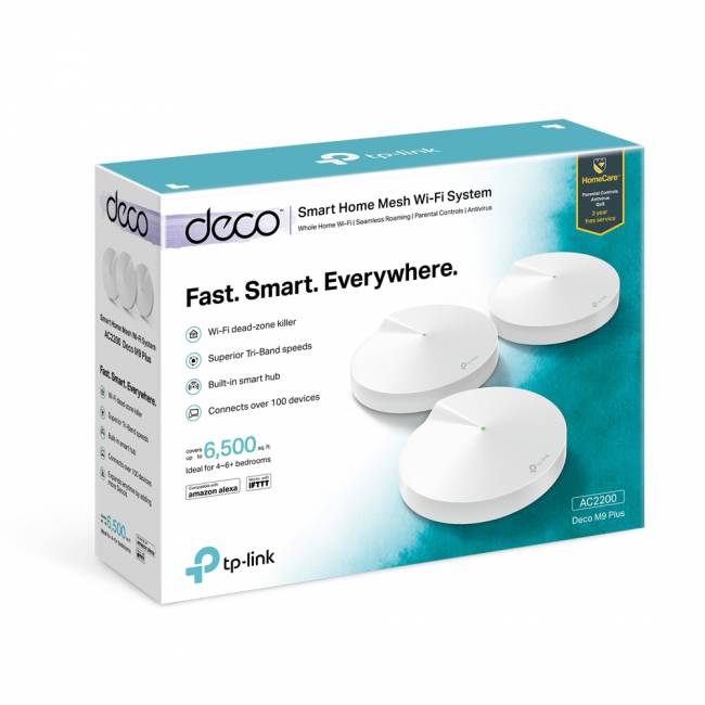 Точка доступа TP-Link Deco M9 Plus (3-Pack) — для бизнеса и офиса Точка доступа TP-Link Deco M9 Plus (3-Pack) — для бизнеса и офиса