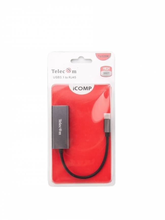 Кабель-переходник USB 3.1 Type-C -->RJ-45 1000Mbps Ethernet, Aluminum Shell, 0.15м Telecom <TU320M> Telecom USB 3.1 Type-C - RJ-45 — для бизнеса и офиса Кабель-переходник USB 3.1 Type-C -->RJ-45 1000Mbps Ethernet, Aluminum Shell, 0.15м Telecom <TU320M> Telecom USB 3.1 Type-C - RJ-45 — для бизнеса и офиса