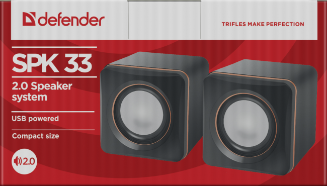 Defender#1 Акустическая 2.0 система SPK 33 5 Вт, питание от USB Defender SPK 33 — для бизнеса и офиса Defender#1 Акустическая 2.0 система SPK 33 5 Вт, питание от USB Defender SPK 33 — для бизнеса и офиса