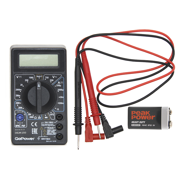 Мультиметр GoPower DigiM 200 (1/100) Мультиметр GoPower DigiM 200 (00-00020173) — для бизнеса и офиса Мультиметр GoPower DigiM 200 (1/100) Мультиметр GoPower DigiM 200 (00-00020173) — для бизнеса и офиса