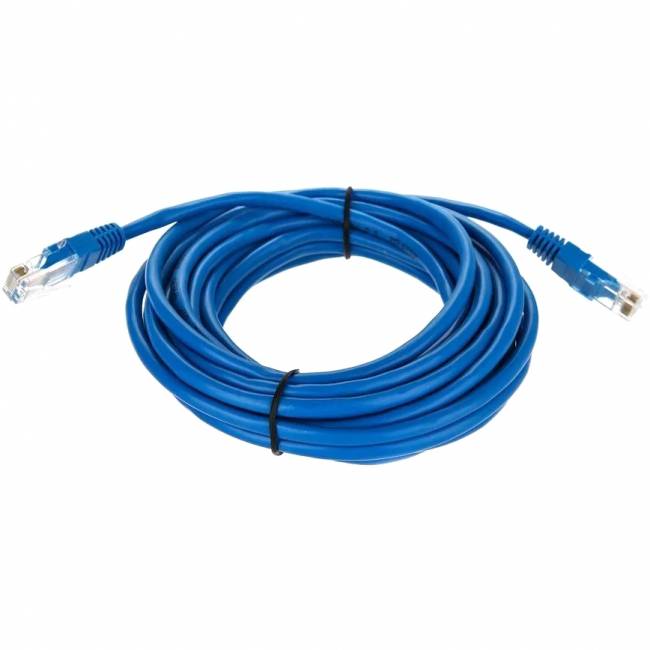 Патчкорд литой "Telecom" UTP кат.5е 5,0м синий VCOM NA102-L-5M — для бизнеса и офиса