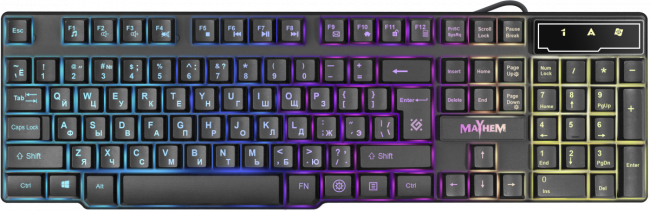 Defender Проводная игровая клавиатура Mayhem GK-360DL RU,RGB подсветка,19 Anti-Ghost Defender Mayhem GK-360DL — для бизнеса и офиса Defender Проводная игровая клавиатура Mayhem GK-360DL RU,RGB подсветка,19 Anti-Ghost Defender Mayhem GK-360DL — для бизнеса и офиса