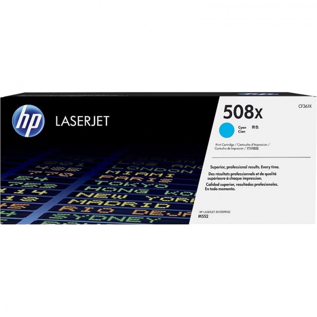 Тонер-картридж HP 508X Cyan Original LaserJet Toner Cartridge (CF361X) — для бизнеса и офиса