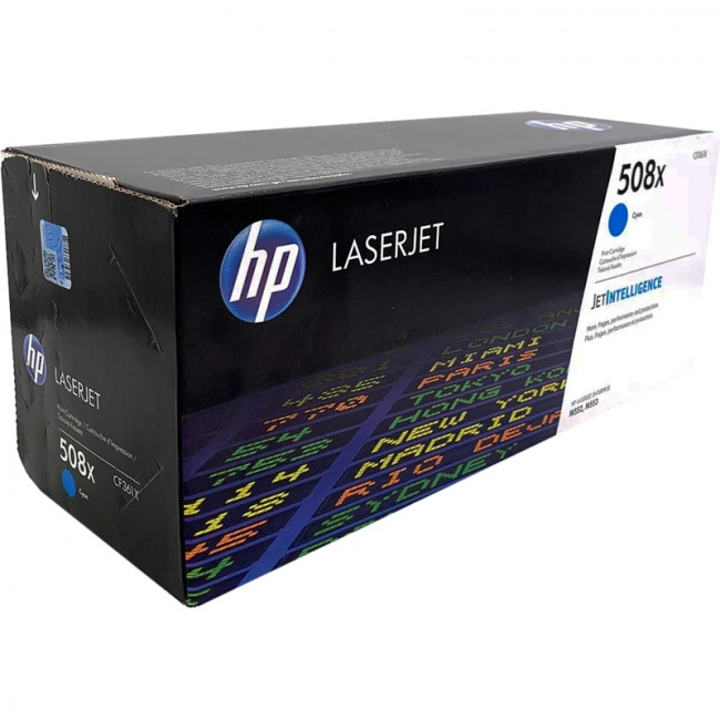 Тонер-картридж HP 508X Cyan Original LaserJet Toner Cartridge (CF361X) — для бизнеса и офиса