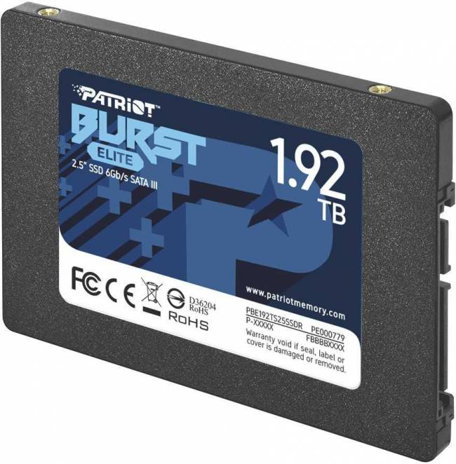 Накопитель SSD Patriot PBE192TS25SSDR — для бизнеса и офиса Накопитель SSD Patriot PBE192TS25SSDR — для бизнеса и офиса