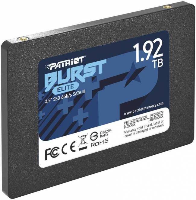 Накопитель SSD Patriot PBE192TS25SSDR — для бизнеса и офиса Накопитель SSD Patriot PBE192TS25SSDR — для бизнеса и офиса
