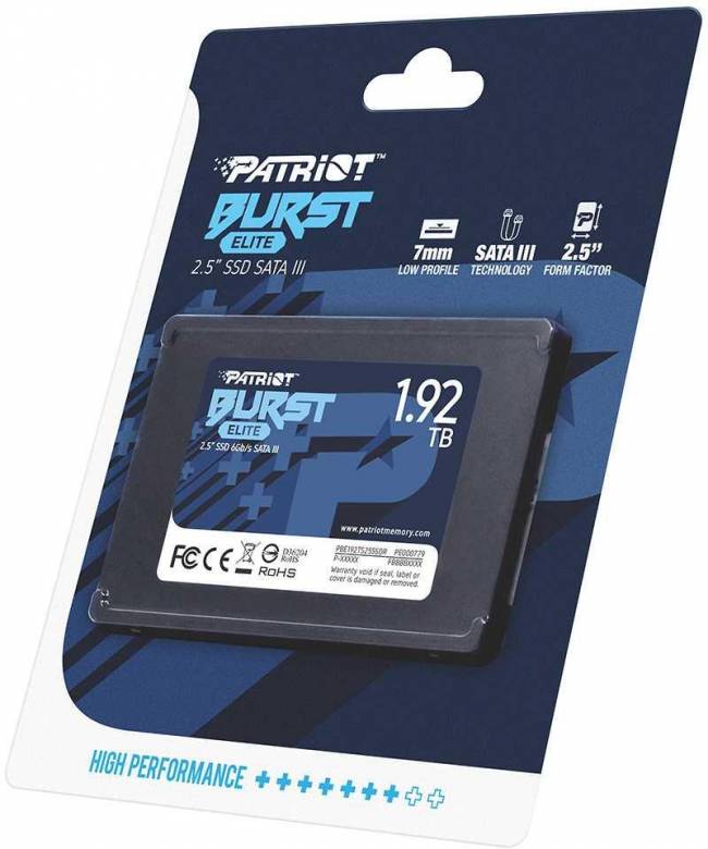 Накопитель SSD Patriot PBE192TS25SSDR — для бизнеса и офиса Накопитель SSD Patriot PBE192TS25SSDR — для бизнеса и офиса